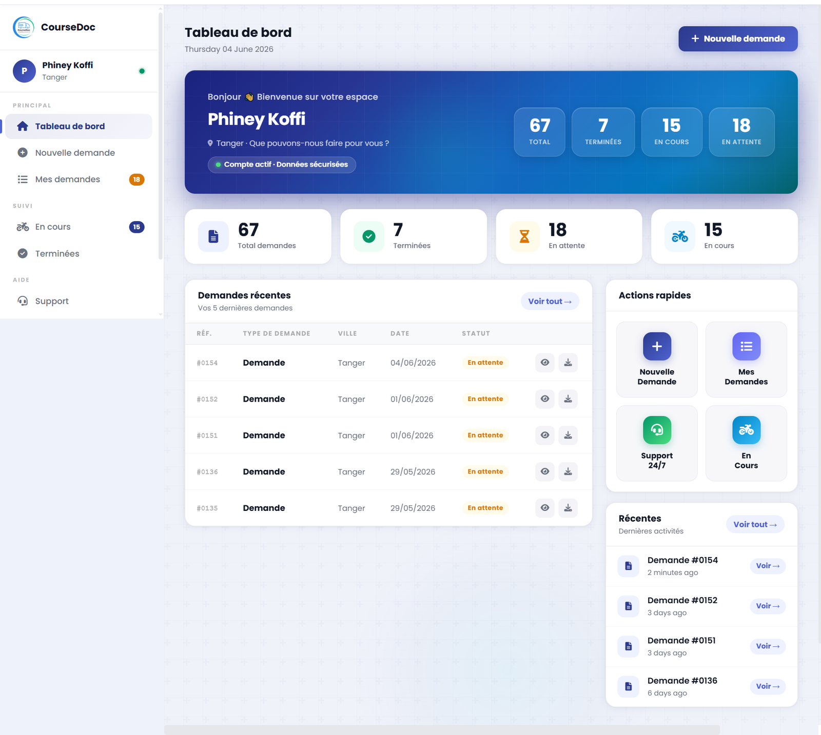 CourseDoc Dashboard
